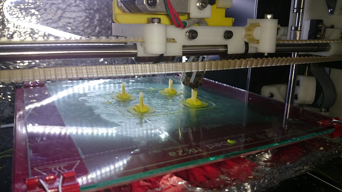 Blades being printed.