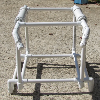 The frame is just made with PVC fittings so it would be easy to modify.