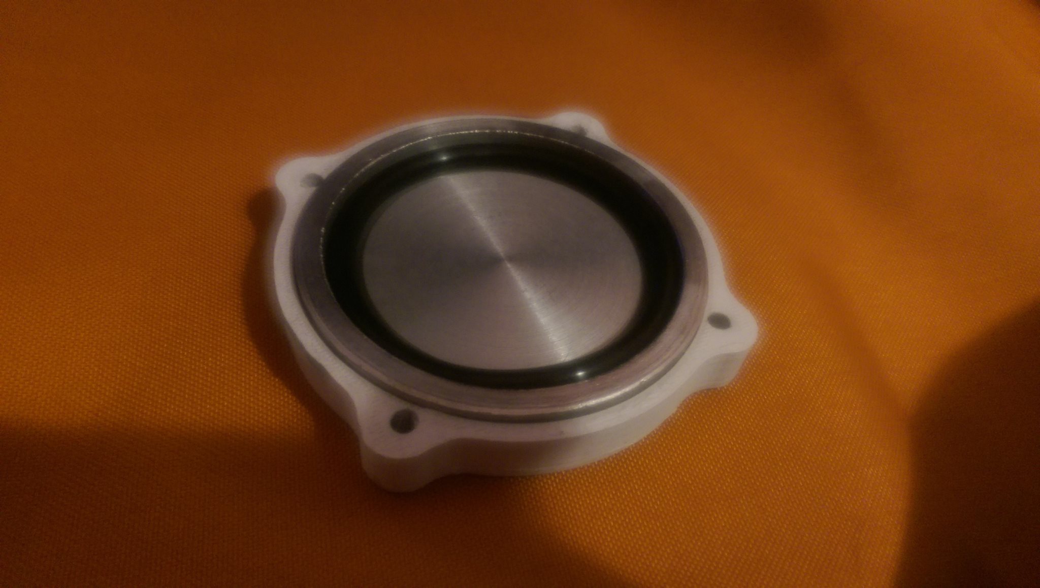 Complete end assembly. Aluminum cap + bracket + o-ring