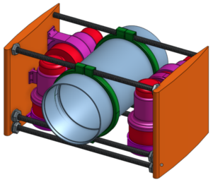 Onshape CAD screenshot, ROV in early planning stage