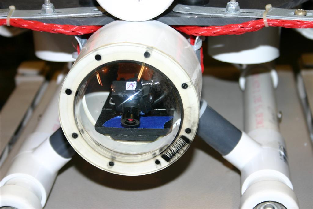 Front view of the ROV. Camera has 120 degrees of tilt.
