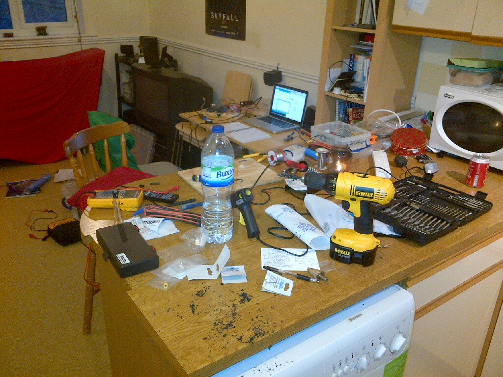 Making a mess of the flat!