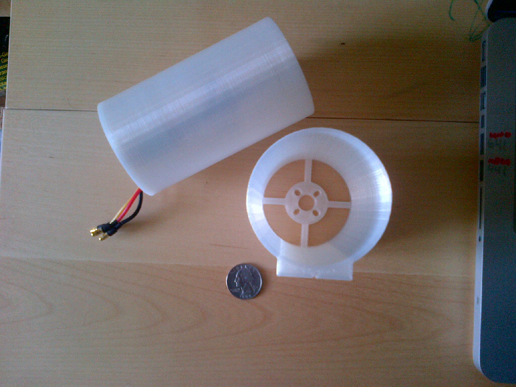 Custom 3D Printed Thruster Housing.