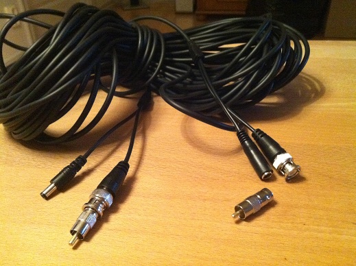 BNC Cable+RCA adapters