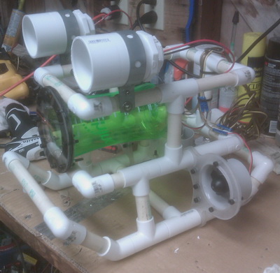 First attempt Modeled after the hornet.<br />http://my.fit.edu/~swood/ROV_2.html