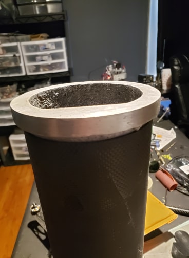 Need to clean the flashing up on the outside so it fits into the tube.